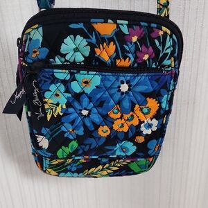 Vera Bradley Floral Crossbody Bag - Blue and Orange